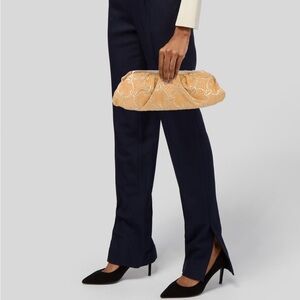 Elegant gold nylon glitter clutch purse